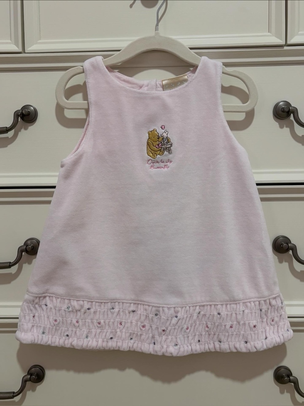VGUC Classic Pooh Jumper - Don’t Be Shy Butterfly - Size 6-9 Months